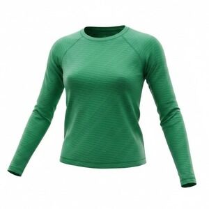 Isabella Active Wear Green Wavy Textured Long Sleeve Crop Tee‎ Shirt XL NWT